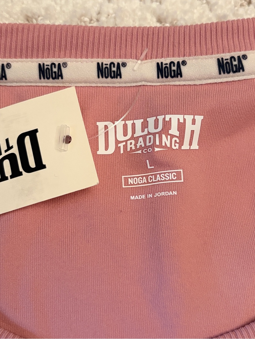 Duluth Trading NEW NoGA Classic Long Sleeve Tee Womens Large Dusty Rose Stretch - Picture 5 of 10